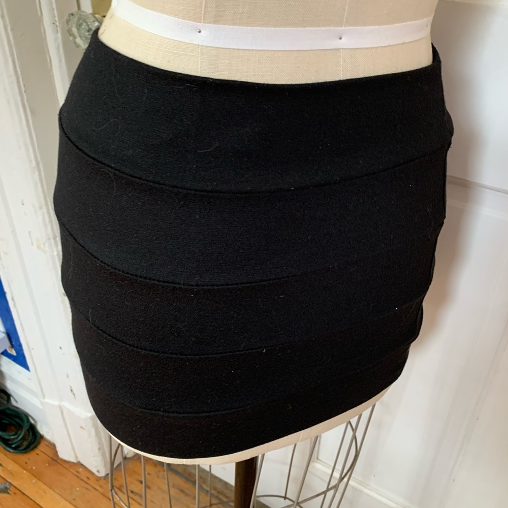 A’gaci black banded mini skirt